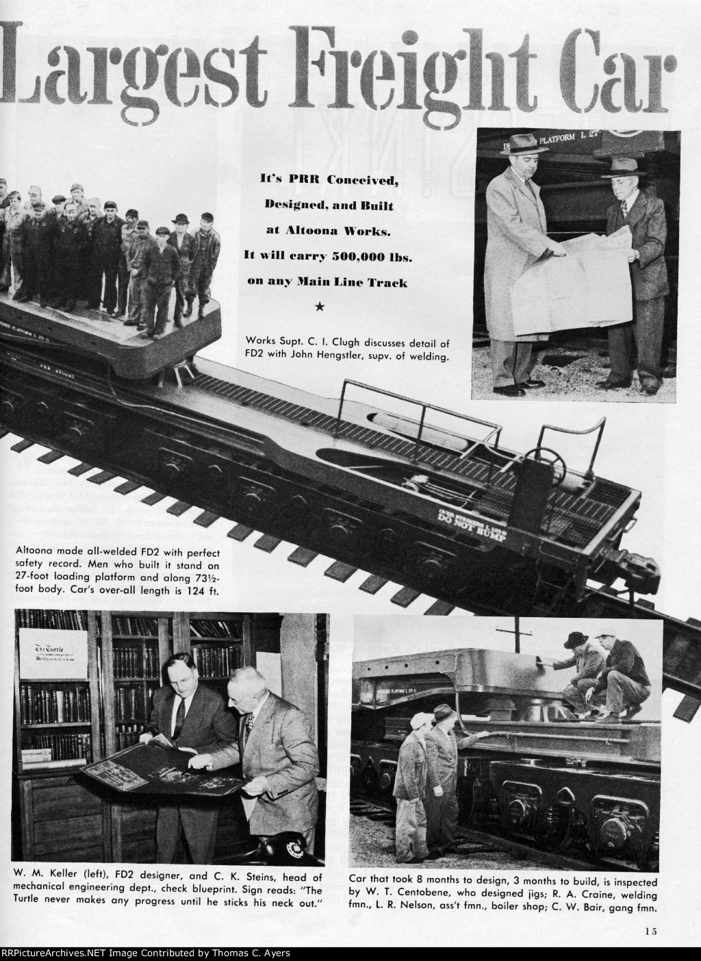 "Worlds Largest Freight Car," Page 15, 1952